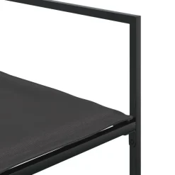 vidaXL - 7-delige inklapbaar Tuinset gris kussens -Zwart textileen - 165x107 cm