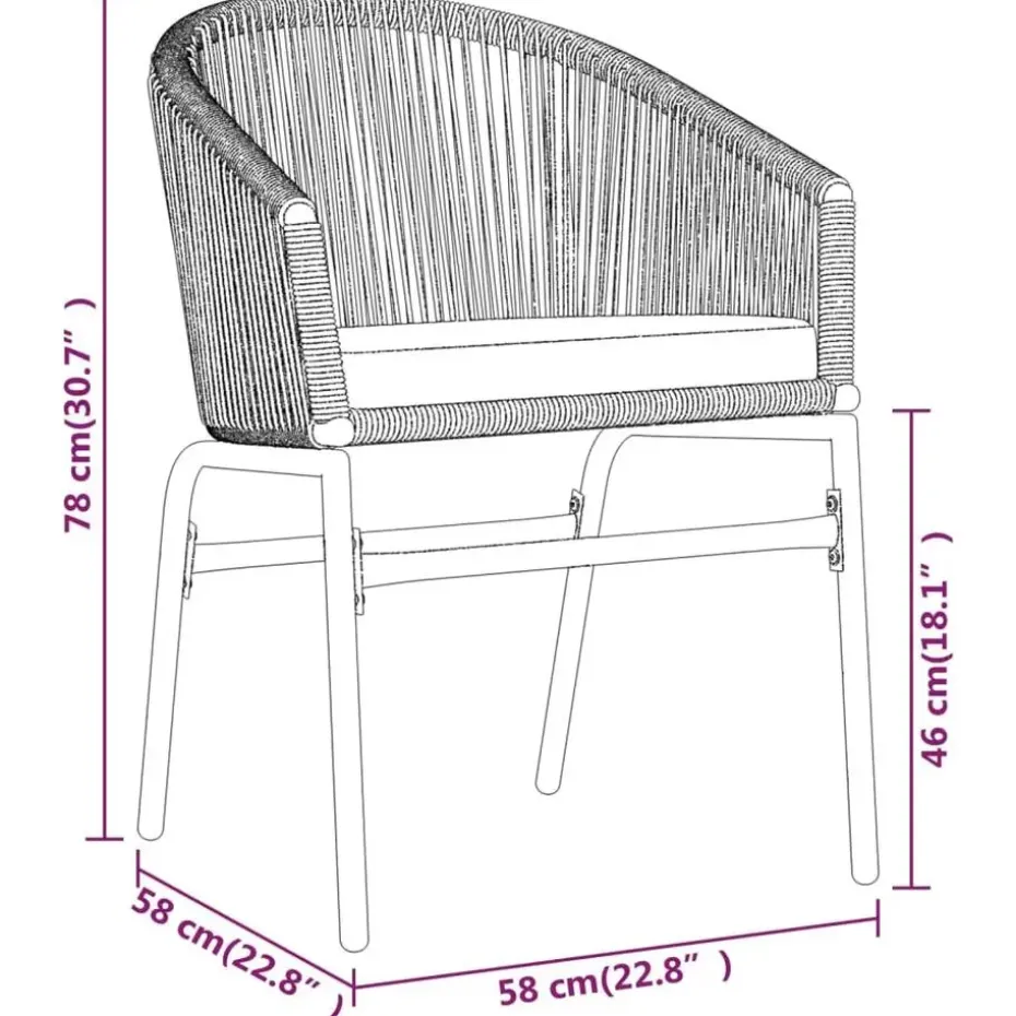 vidaXL - 5-delige Tuinset met kussens - Zwart PVC-rattan en staal - 140x70 cm