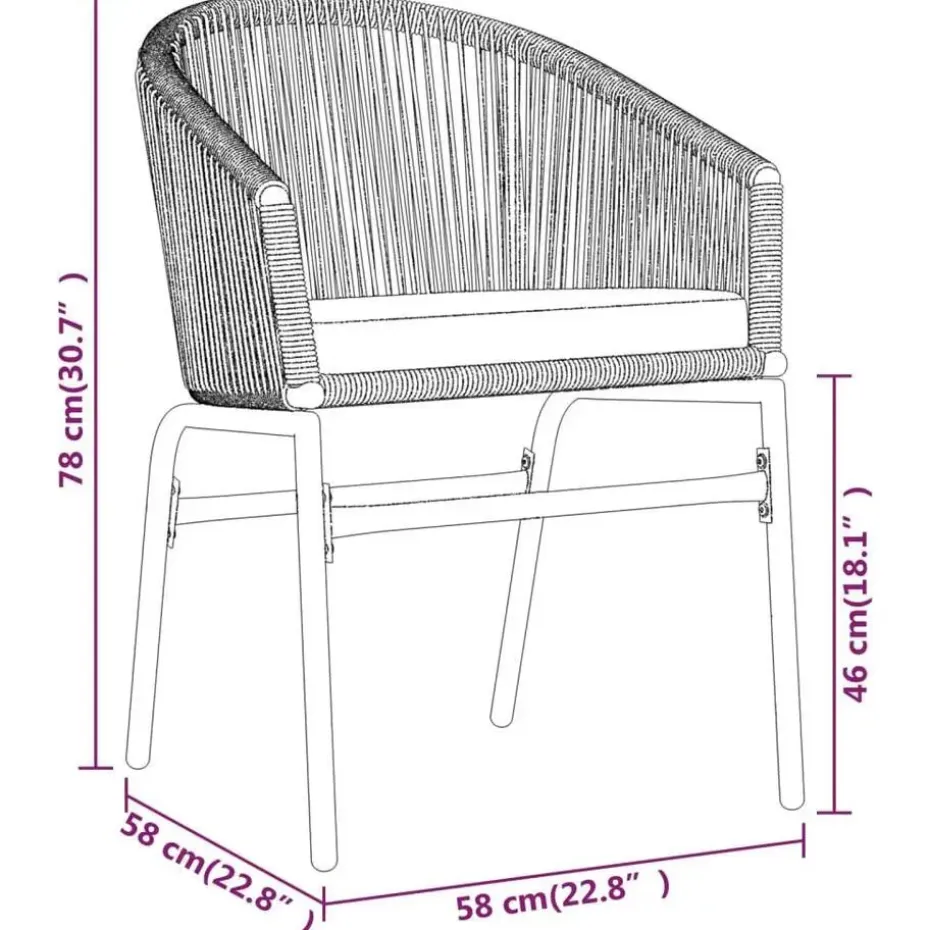 vidaXL - 7-delige Tuinset met kussens - Zwart PVC-rattan en staal - 140x70 cm