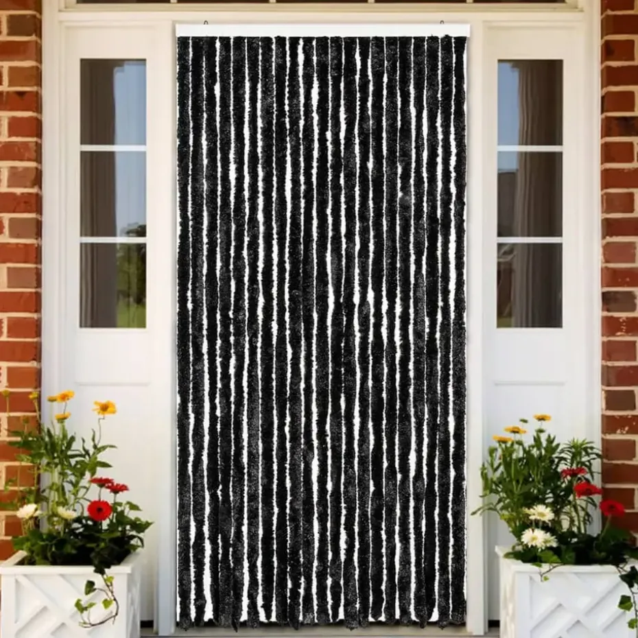 vidaXL - Deurgordijn - Antraciet - Polypropyleen - 90 x 200 cm