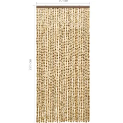 vidaXL - Deurgordijn - Beige - Polypropyleen - 90 x 220 cm