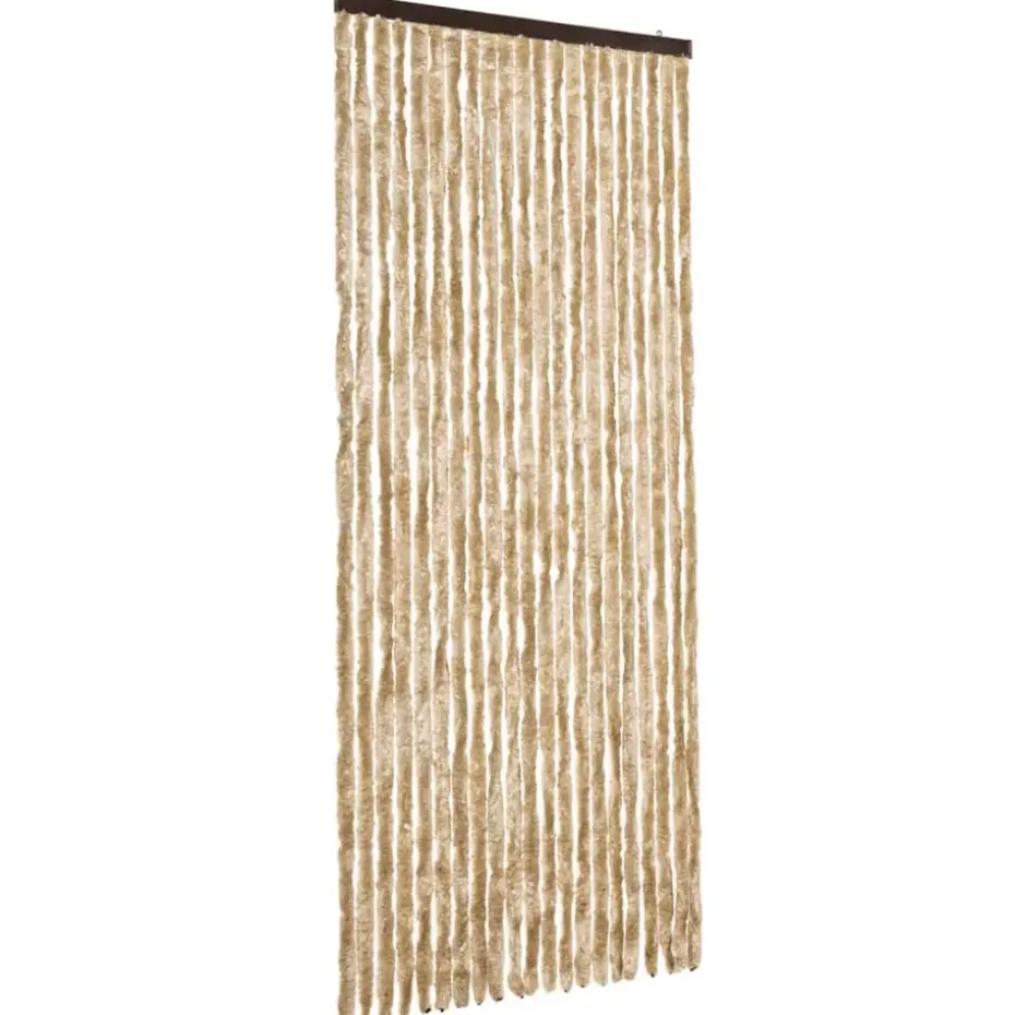 vidaXL - Deurgordijn - Beige - Polypropyleen - 90 x 200 cm