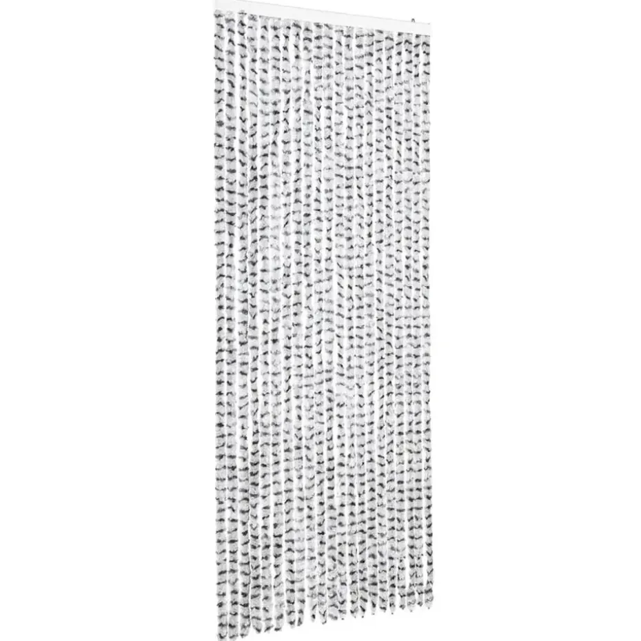 vidaXL - Deurgordijn - Grijs - Polypropyleen - 90 x 220 cm