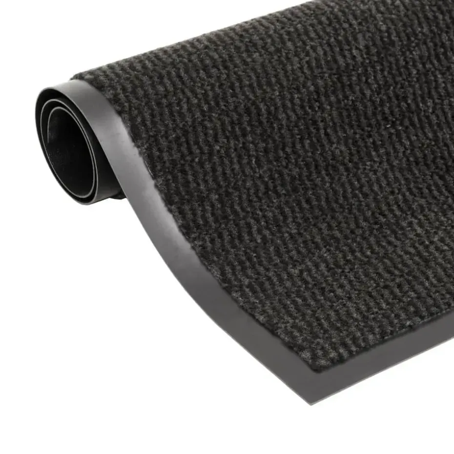 vidaXL - Deurmat - Zwart - Stof - 120 x 180 cm - 2 stuks
