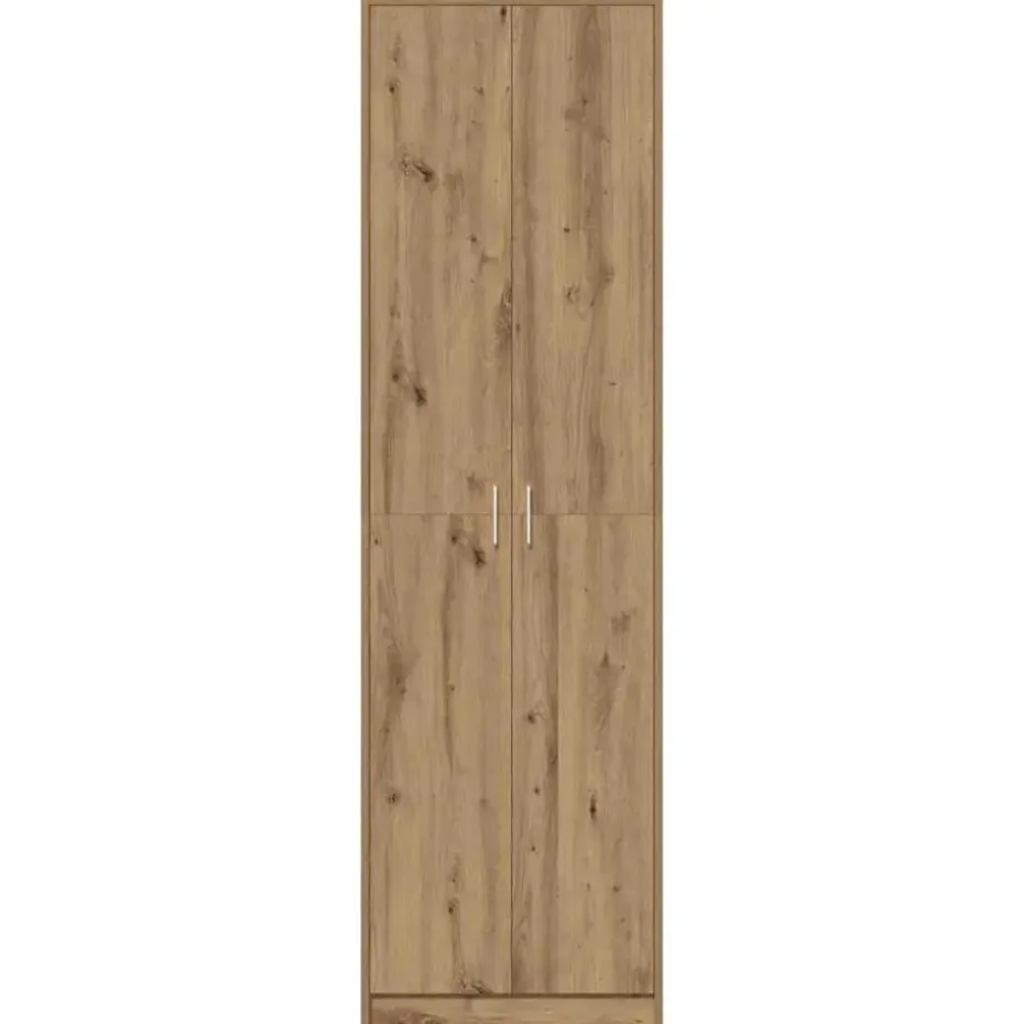 vidaXL - 2-deurs Kledingkast met planken - Hout - Artisan eiken - 55x25x189 cm