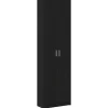 vidaXL - 2-deurs Kledingkast met planken - Hout - Zwart eiken - 55x25x189 cm