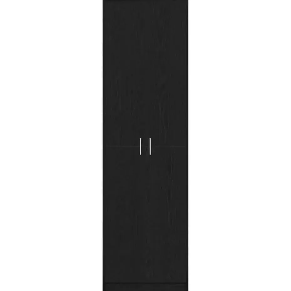 vidaXL - 2-deurs Kledingkast met planken - Hout - Zwart eiken - 55x25x189 cm