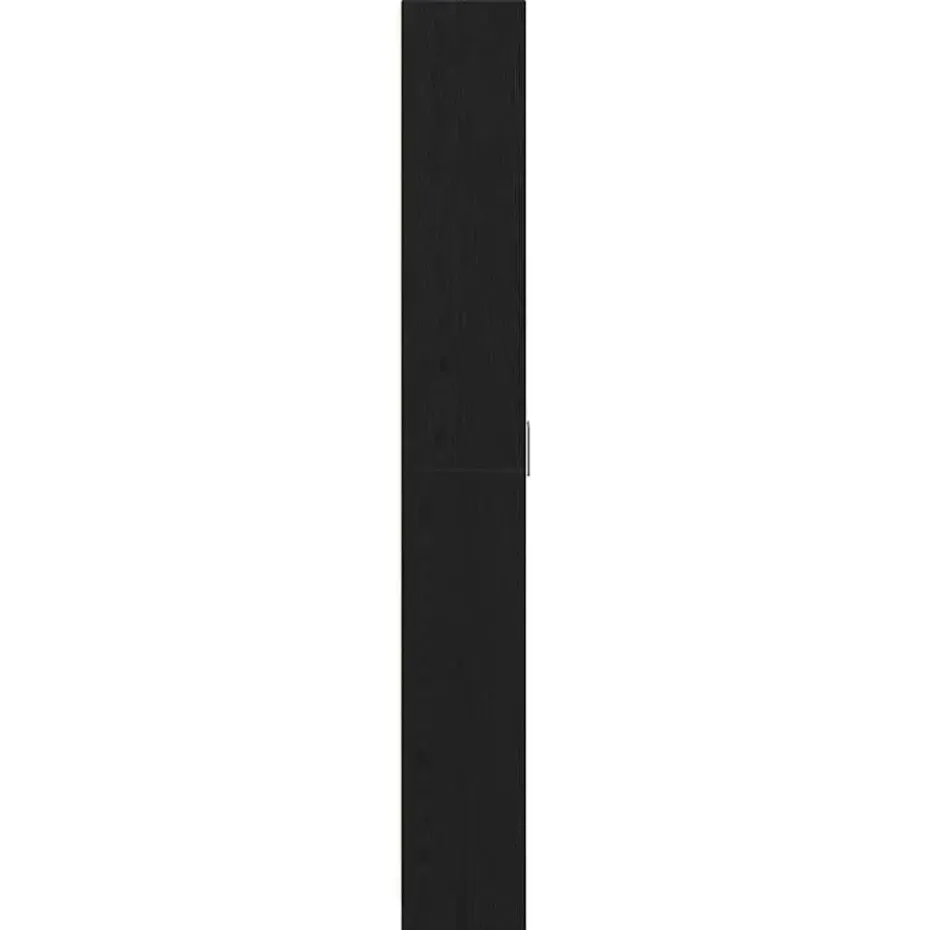 vidaXL - 2-deurs Kledingkast met planken - Hout - Zwart eiken - 55x25x189 cm