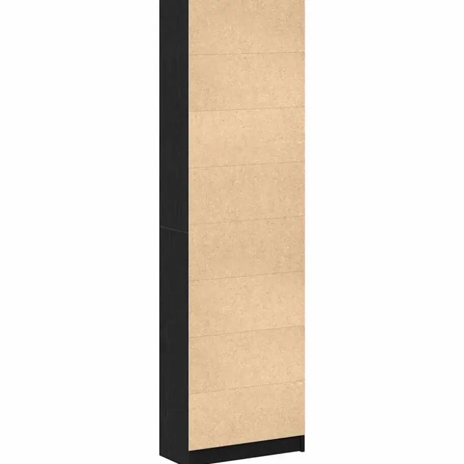 vidaXL - 2-deurs Kledingkast met planken - Hout - Zwart eiken - 55x25x189 cm