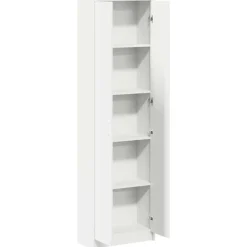vidaXL - 2-deurs Kledingkast met planken - Bewerket hout - Wit - 55x25x189 cm