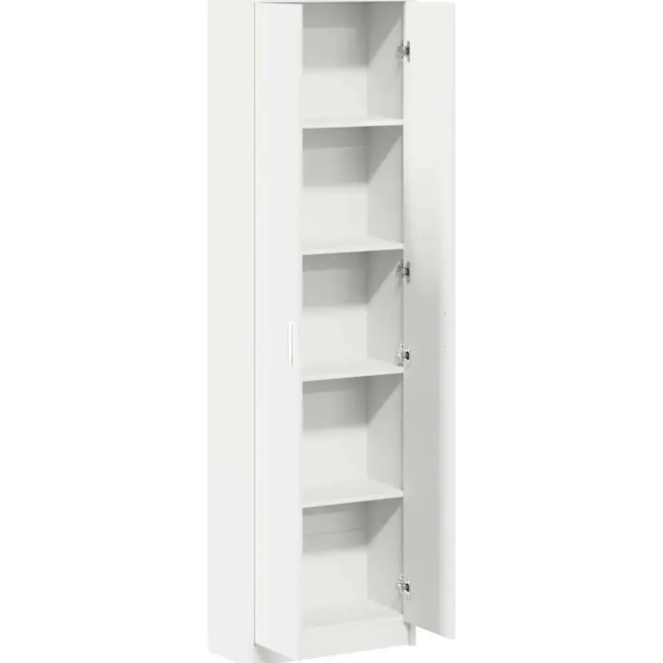 vidaXL - 2-deurs Kledingkast met planken - Bewerket hout - Wit - 55x25x189 cm