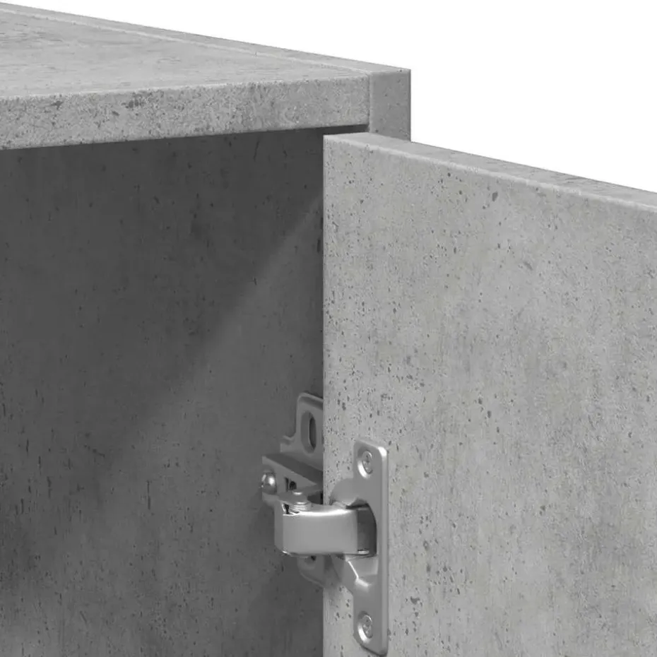 vidaXL - 2-deurs Wastafelonderkast - Betongrijs - Bewerkt hout - 60x33x60 cm