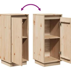 vidaXL - Dressoir - Bruin - Grenenhout - 2 stuks