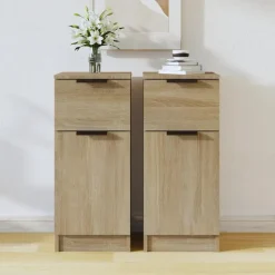 vidaXL - Dressoir - Bruin - Bewerkt hout - 2 stuks