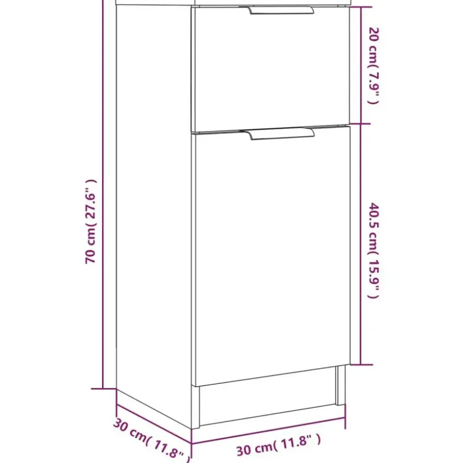 vidaXL - Dressoir - Bruin - Bewerkt hout - 2 stuks