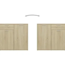 vidaXL - Dressoir - Bruin - Bewerkt hout