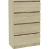 vidaXL - Dressoir - Bruin - Bewerkt hout
