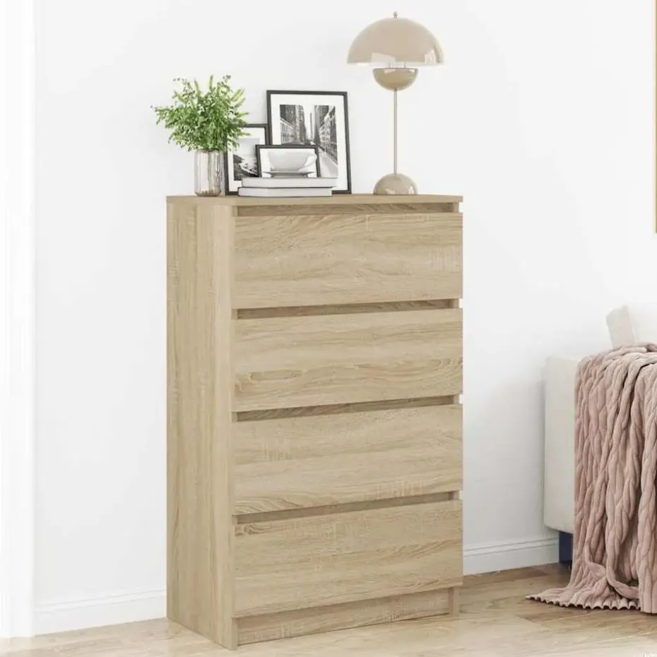 vidaXL - Dressoir - Bruin - Bewerkt hout