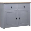 vidaXL - Dressoir - Grijs - Grenenhout