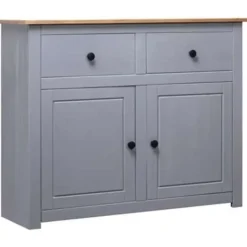 vidaXL - Dressoir - Grijs - Grenenhout