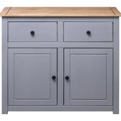 vidaXL - Dressoir - Grijs - Grenenhout
