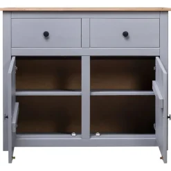 vidaXL - Dressoir - Grijs - Grenenhout
