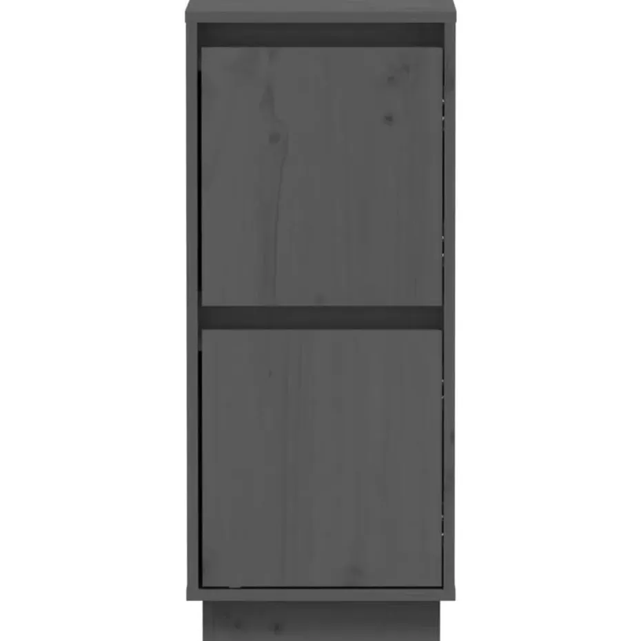 vidaXL - Dressoir - Grijs - Grenenhout - 2 stuks