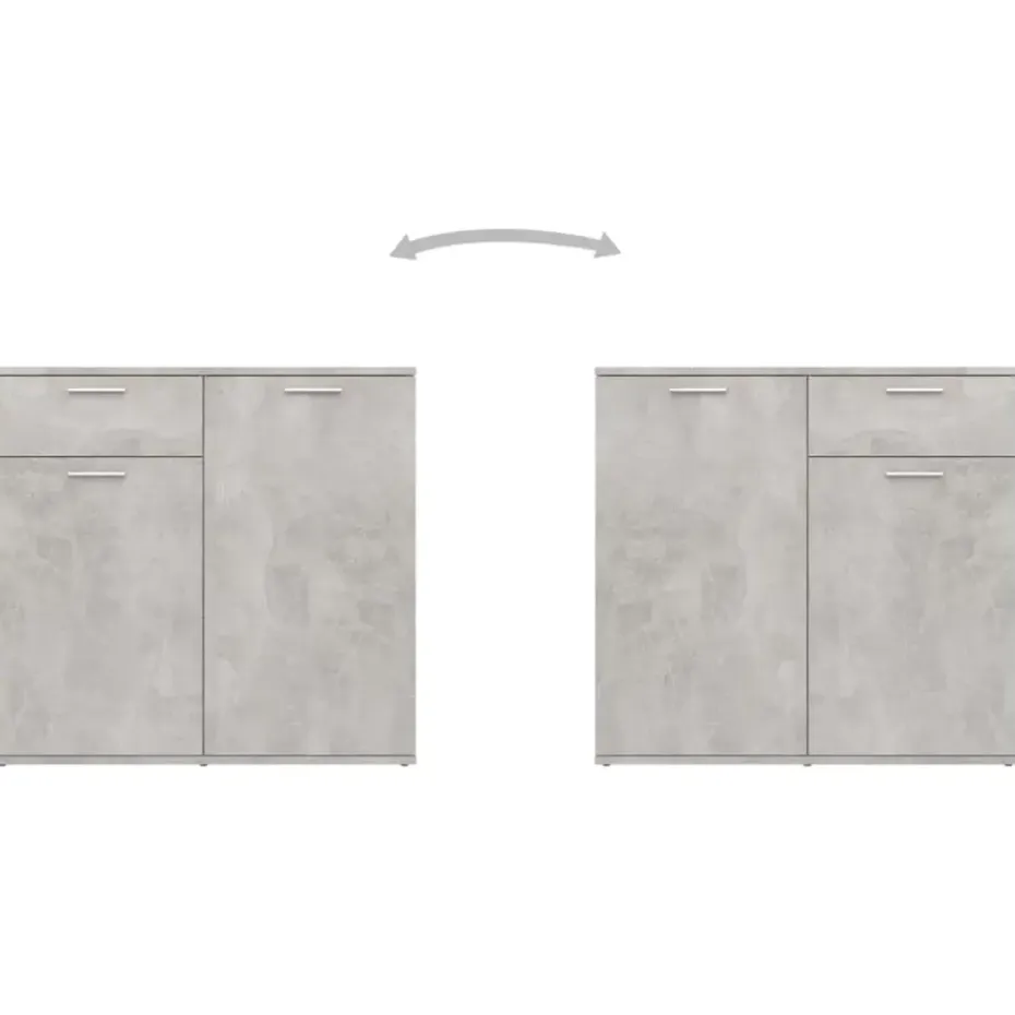 vidaXL - Dressoir - Grijs - Bewerkt hout