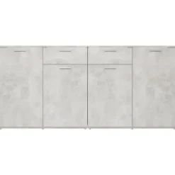 vidaXL - Dressoir - Grijs - Bewerkt hout