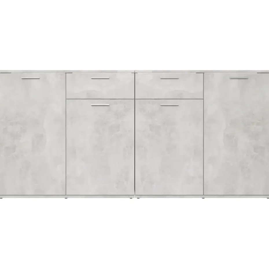 vidaXL - Dressoir - Grijs - Bewerkt hout