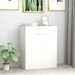 vidaXL - Dressoir - Wit - Bewerkt hout