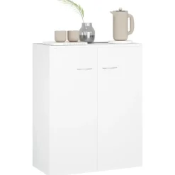 vidaXL - Dressoir - Wit - Bewerkt hout
