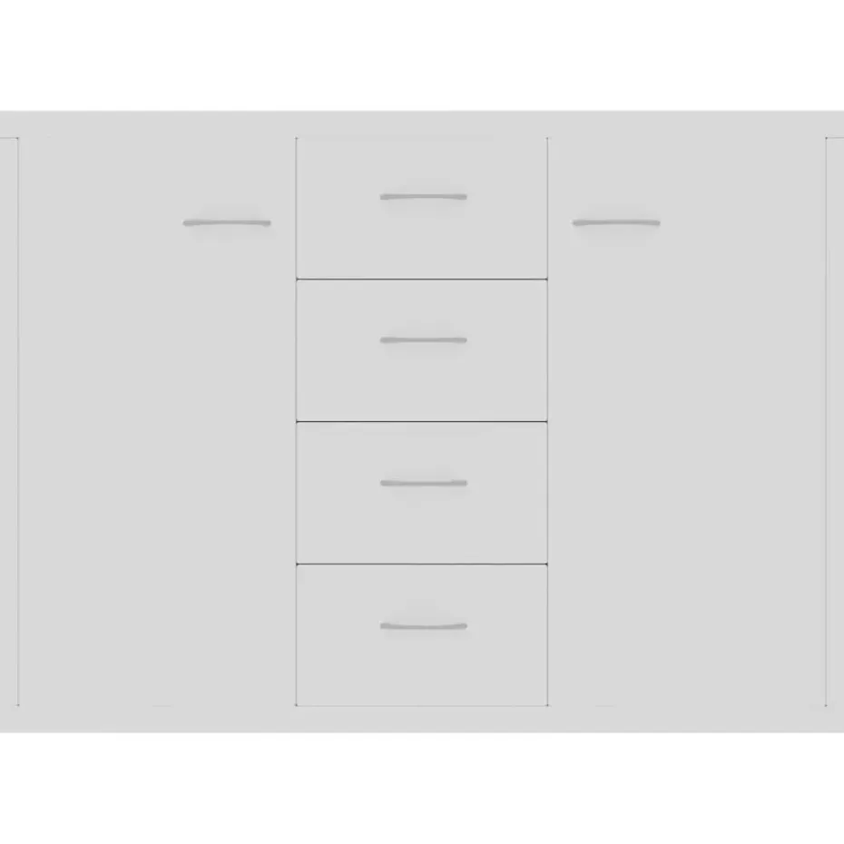 vidaXL - Dressoir - Wit - Bewerkt hout
