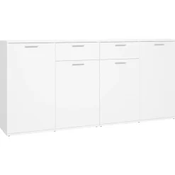 vidaXL - Dressoir - Wit - Bewerkt hout