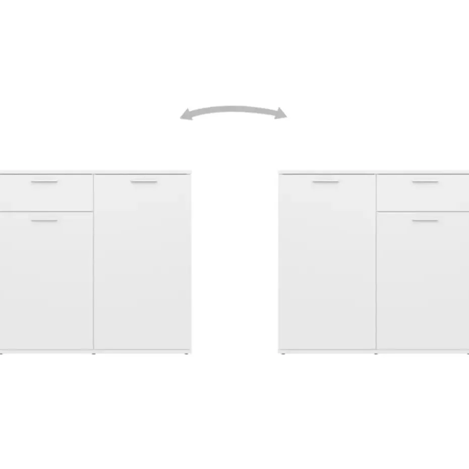 vidaXL - Dressoir - Wit - Bewerkt hout