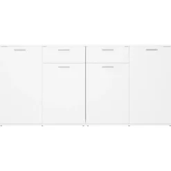 vidaXL - Dressoir - Wit - Bewerkt hout