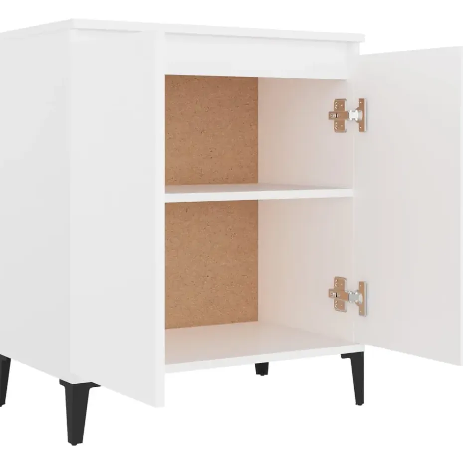 vidaXL - Dressoir - Wit - Bewerkt hout