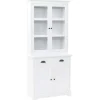 vidaXL - Dressoir - Wit - Grenenhout