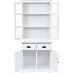 vidaXL - Dressoir - Wit - Grenenhout