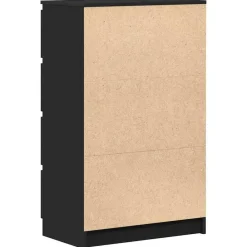 vidaXL - Dressoir - Zwart - Bewerkt hout