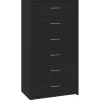 vidaXL - Dressoir - Zwart - Bewerkt hout