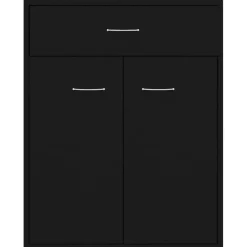 vidaXL - Dressoir - Zwart - Bewerkt hout