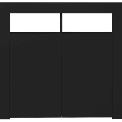 vidaXL - Dressoir - Zwart - Bewerkt hout - 80 x 35 x 75 cm