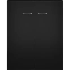 vidaXL - Dressoir - Zwart - Bewerkt hout