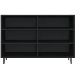 vidaXL - Dressoir - Zwart - Bewerkt hout