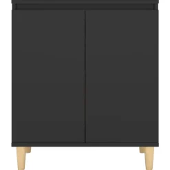 vidaXL - Dressoir - Zwart - Bewerkt hout