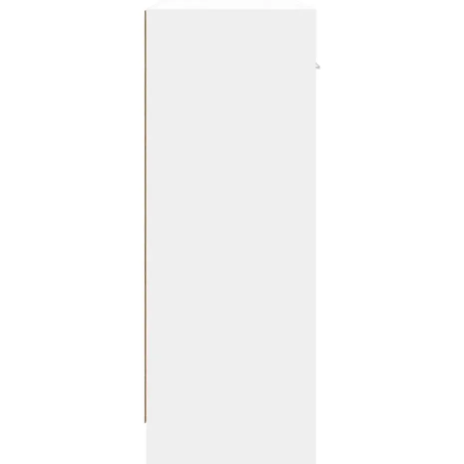 vidaXL - Dressoir met 3 deuren 3 lades - Wit - Bewerkt hout - 91x28x75 cm