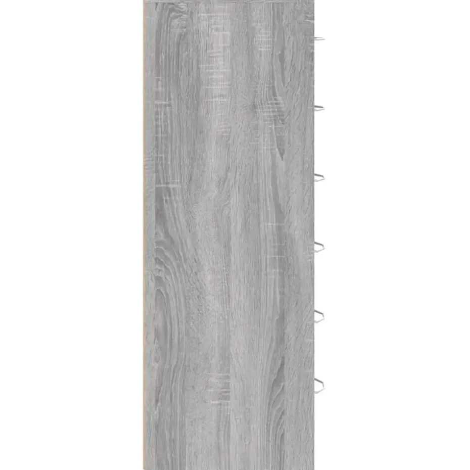 vidaXL - Dressoir met 6 lades - Grijs sonoma eiken - Bewerkt hout - 50x34x96 cm