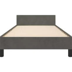 vidaXL - Eenpersoonsbed frame - Donkergrijs - Fluweel - 80x200 cm