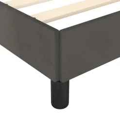 vidaXL - Eenpersoonsbed frame - Donkergrijs - Fluweel - 80x200 cm
